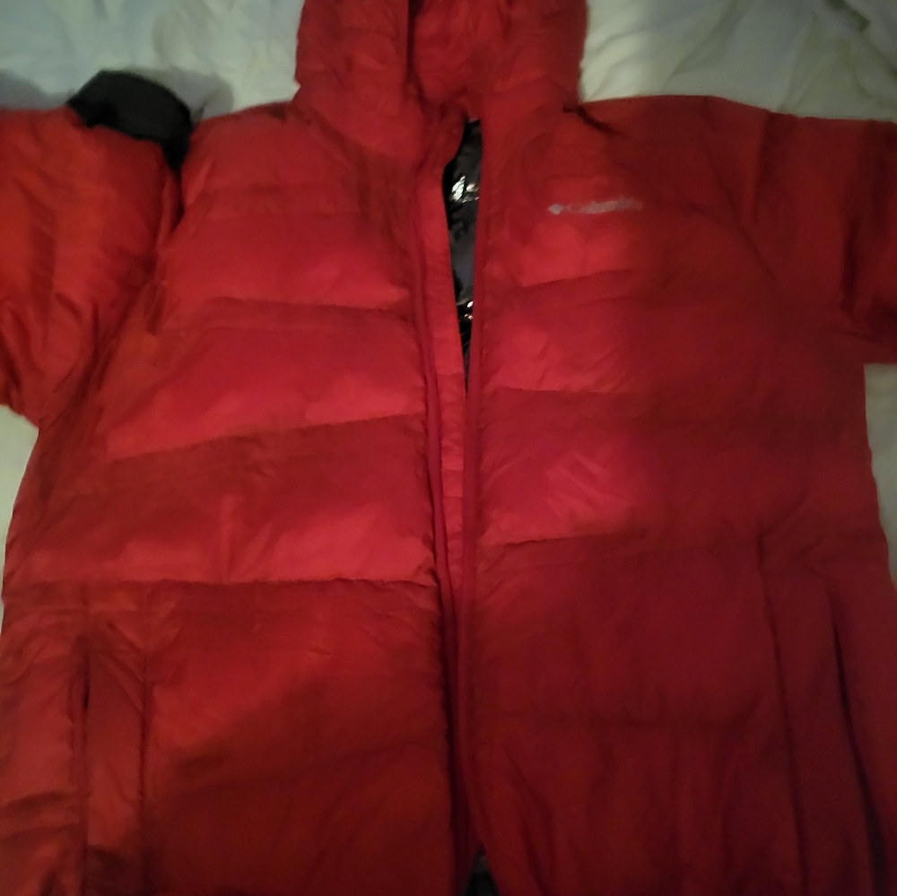 Red winter jacket